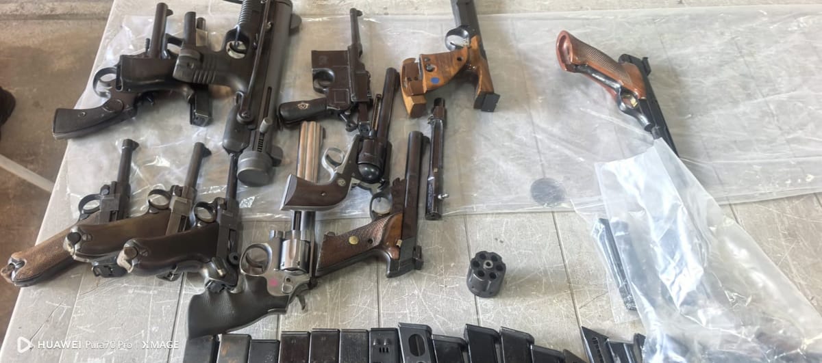 Police have discovered hundreds of firearms